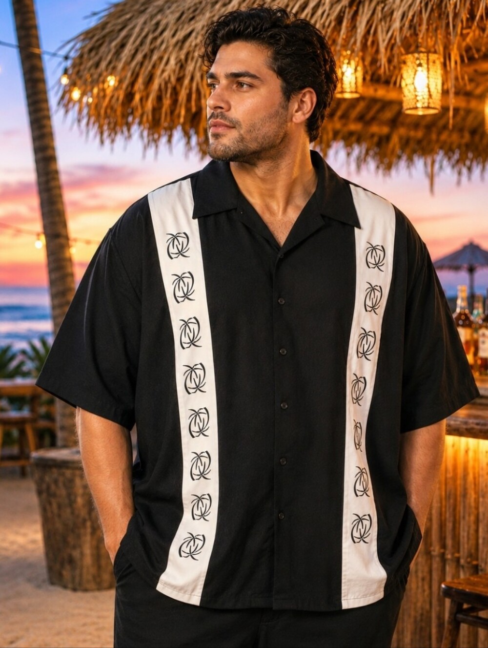 Alexander Lloyd Bowling Hawaiian Tiki Shirt Size 3XL TALL Sueded Microfiber NWOT